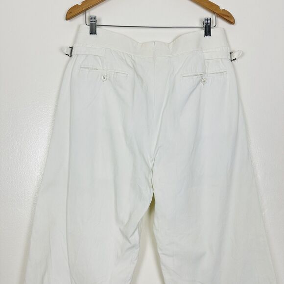 Gucci High Rise Belted Wide Leg Trousers Pants Waist 31 Off white - Picture 12 of 16